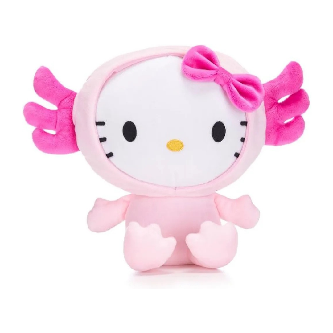 Official Sanrio Hello Kitty Kawaii Kingdom Pink Axolotl Outfit Soft Plush 10" Toy