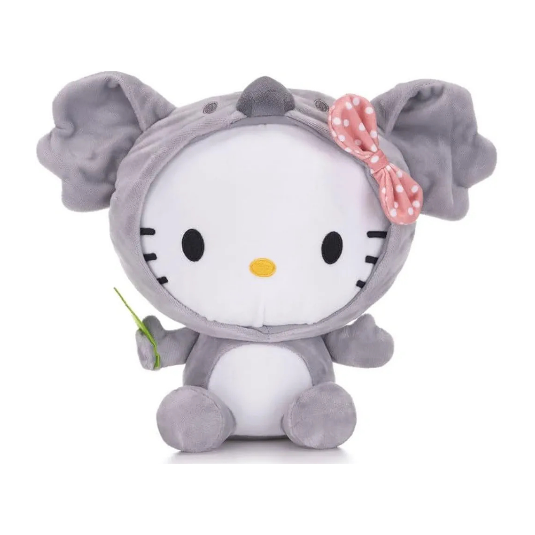Official Sanrio Hello Kitty Kawaii Kingdom Grey Koala Outfit Soft Plush 10" Toy