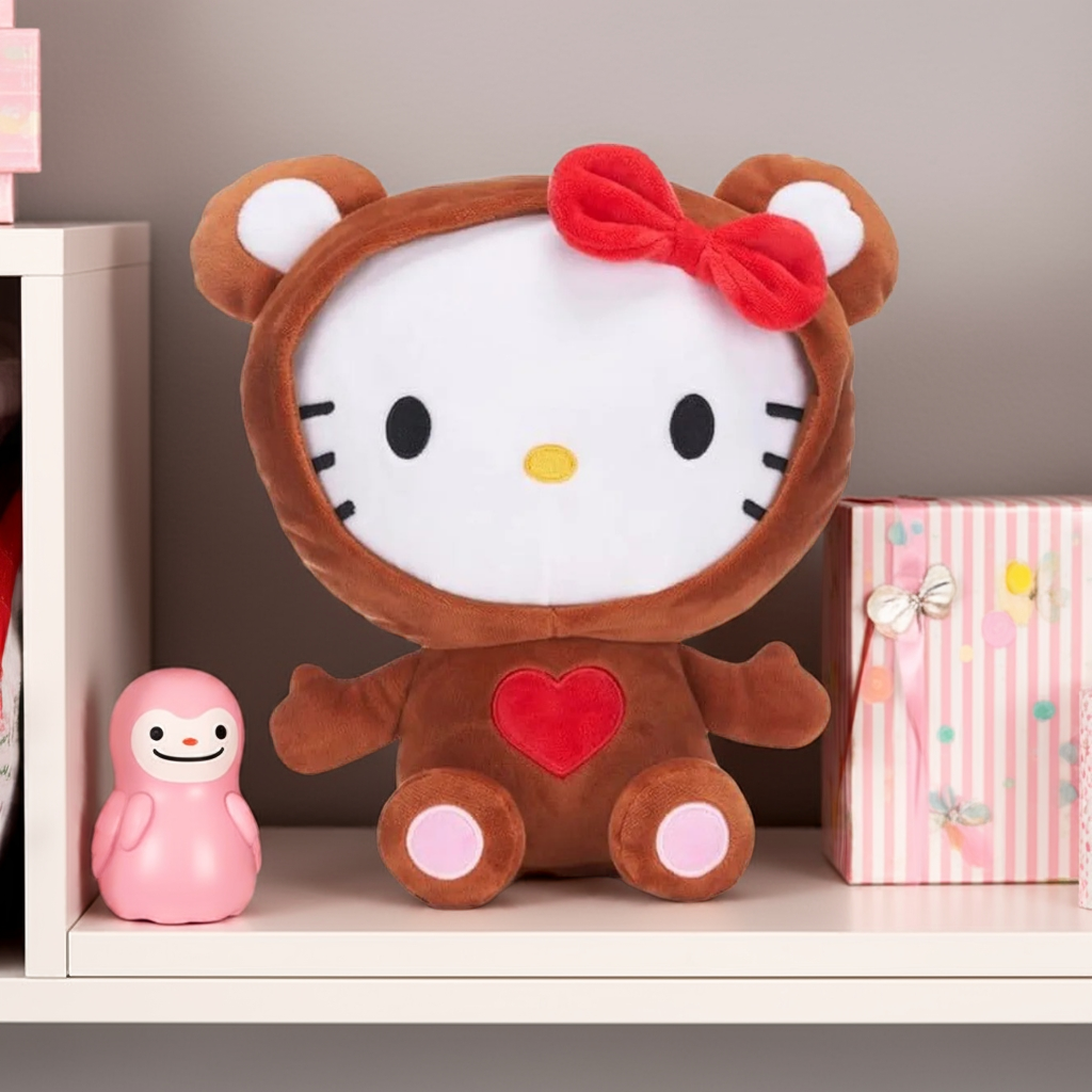 Official Sanrio Hello Kitty Kawaii Kingdom Teddy Bear Outfit Soft Plush 10" Toy - Delightful Adventures
