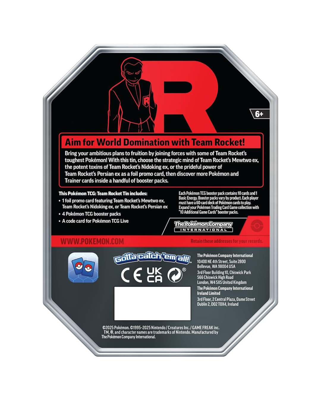 Pokemon Team Rocket Nidoking Tin