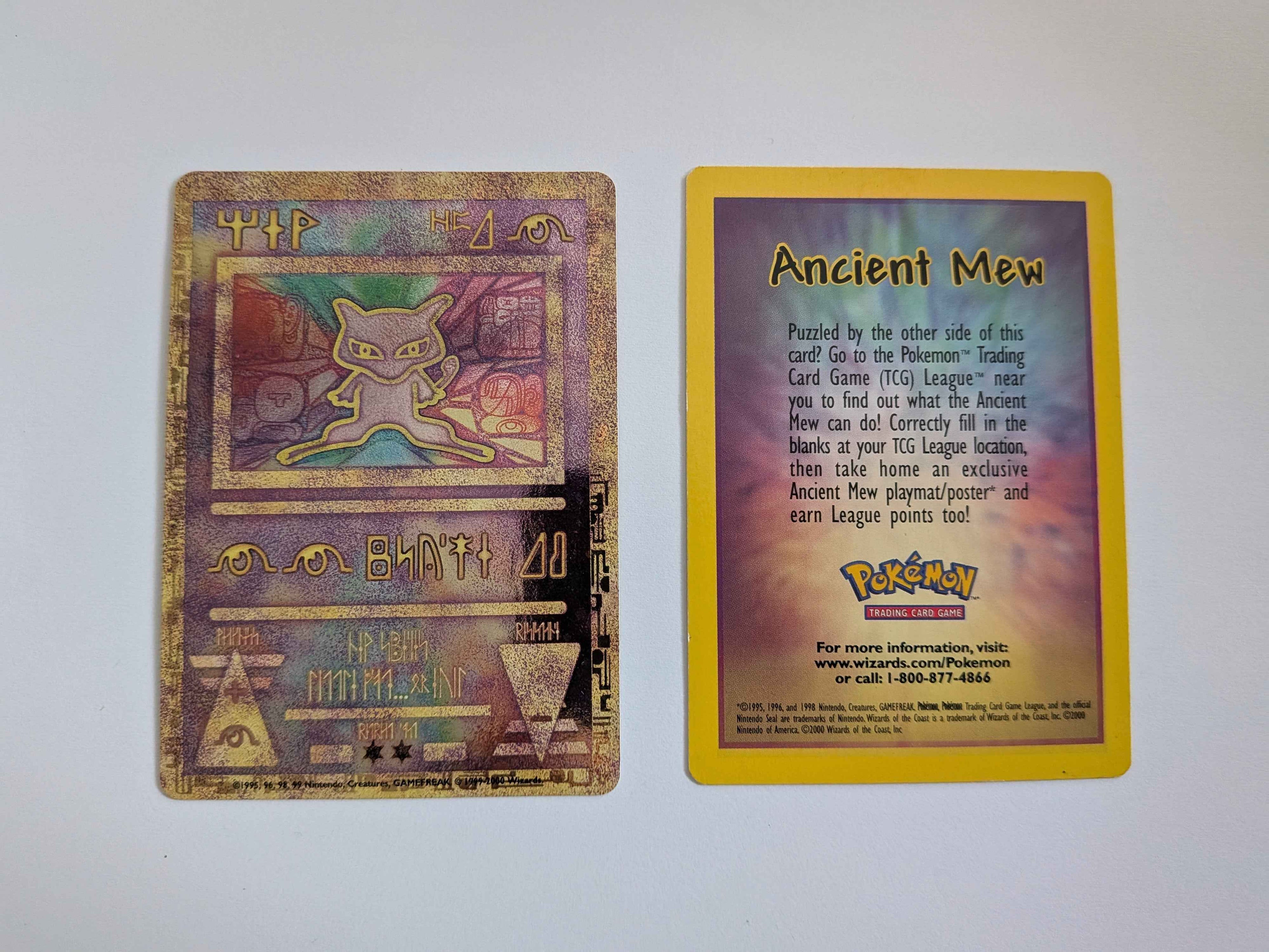 Pokemon Ancient Mew Card 1999 - Mint Condition Movie Promo for Collectors