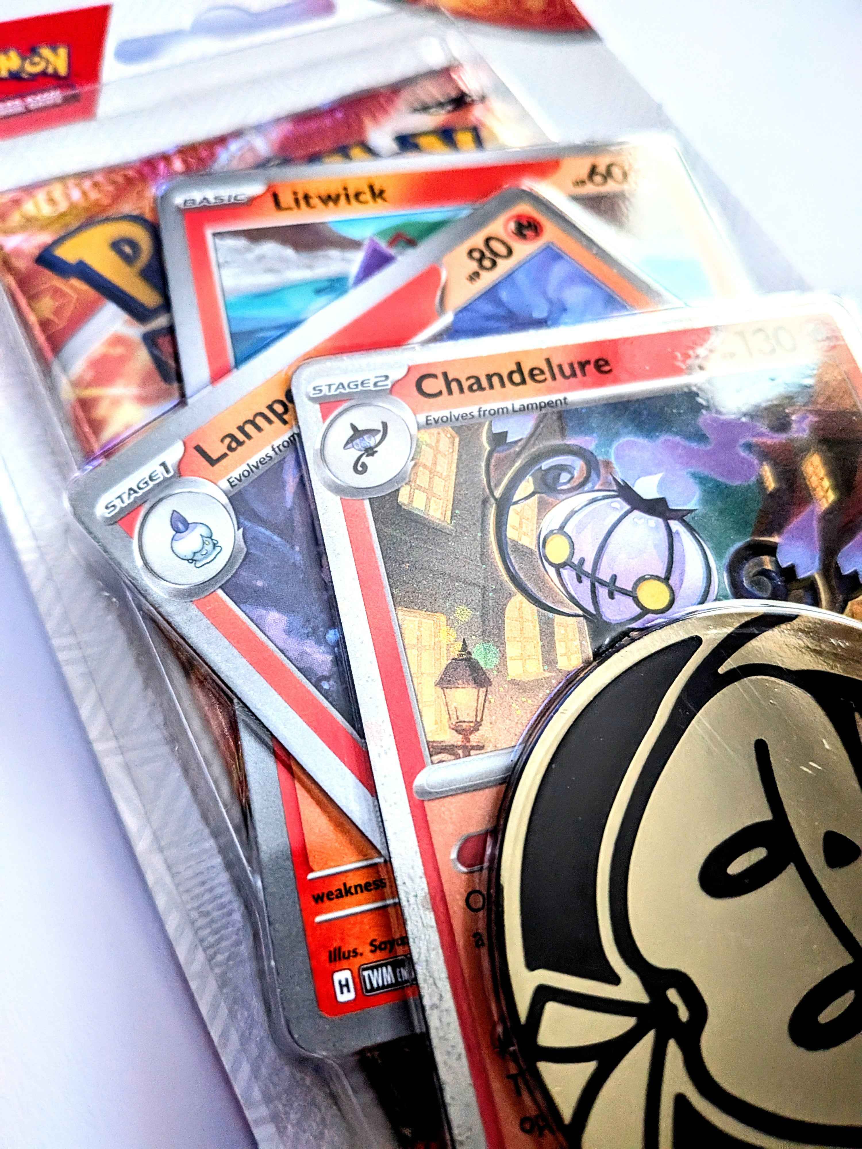 Pokemon Scarlet & Violet Surging Sparks Blister Pack - Checklane Premium Alakazam / Chandelure Promo