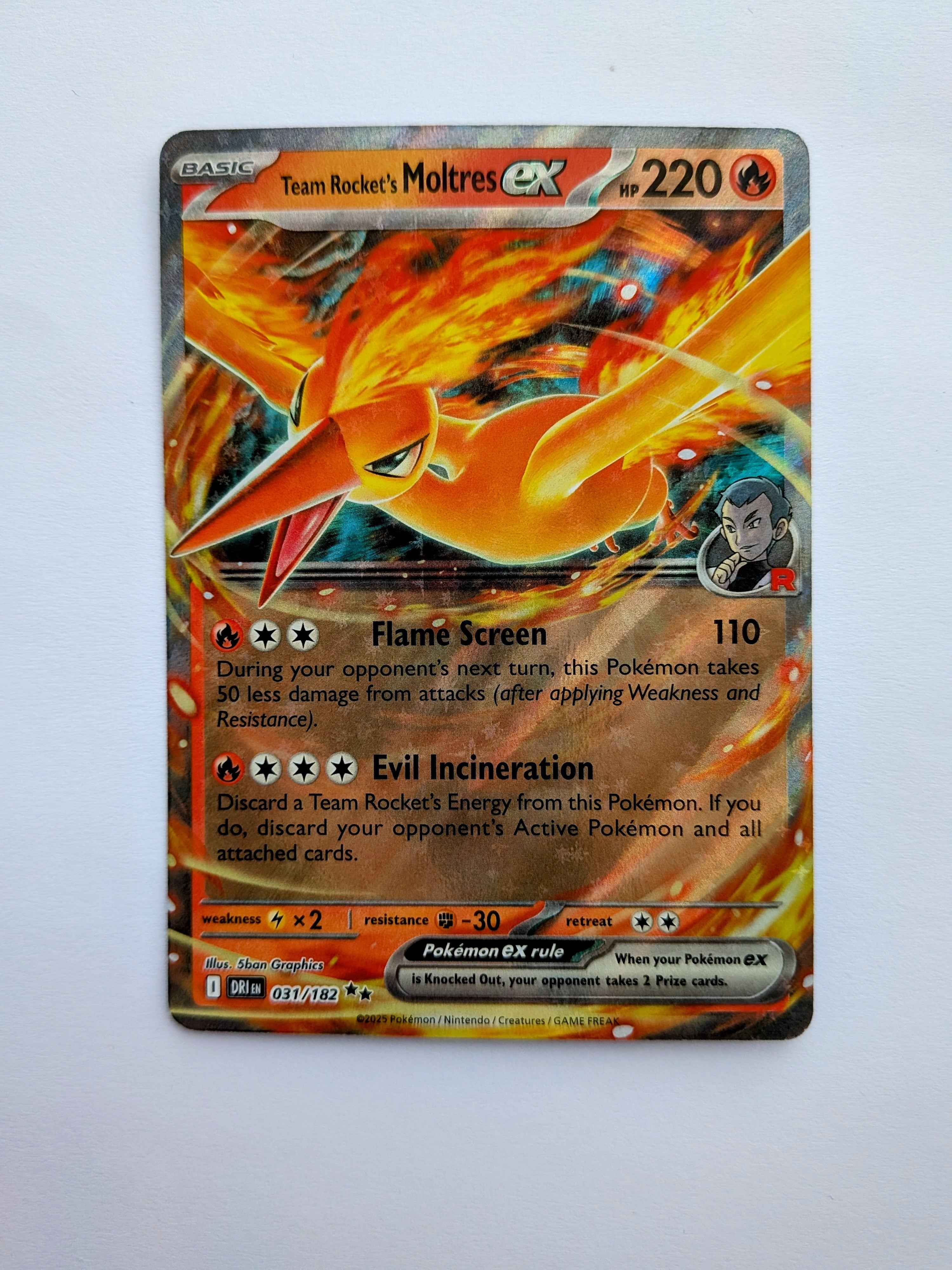 Team Rocket's Moltres Ex RR 031/182