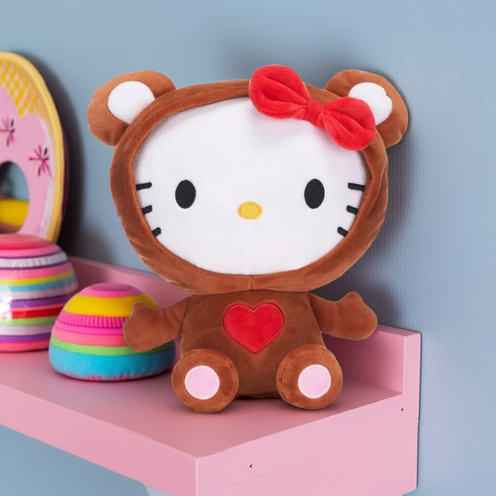 Official Sanrio Hello Kitty Kawaii Kingdom Teddy Bear Outfit Soft Plush 10" Toy - Delightful Adventures