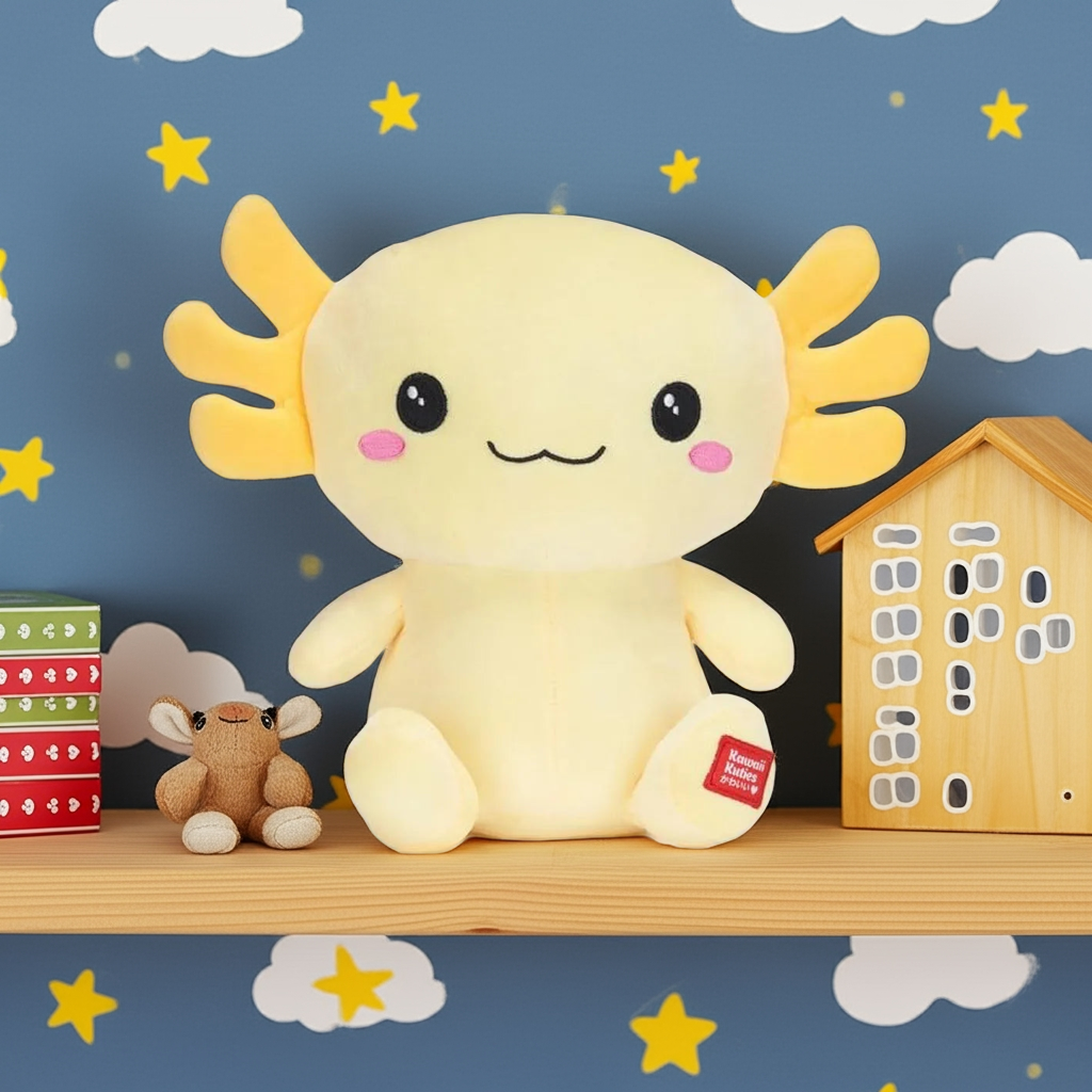 Official Kawaii Kuties Yellow Axolotl Soft Plush - Kai 10"
