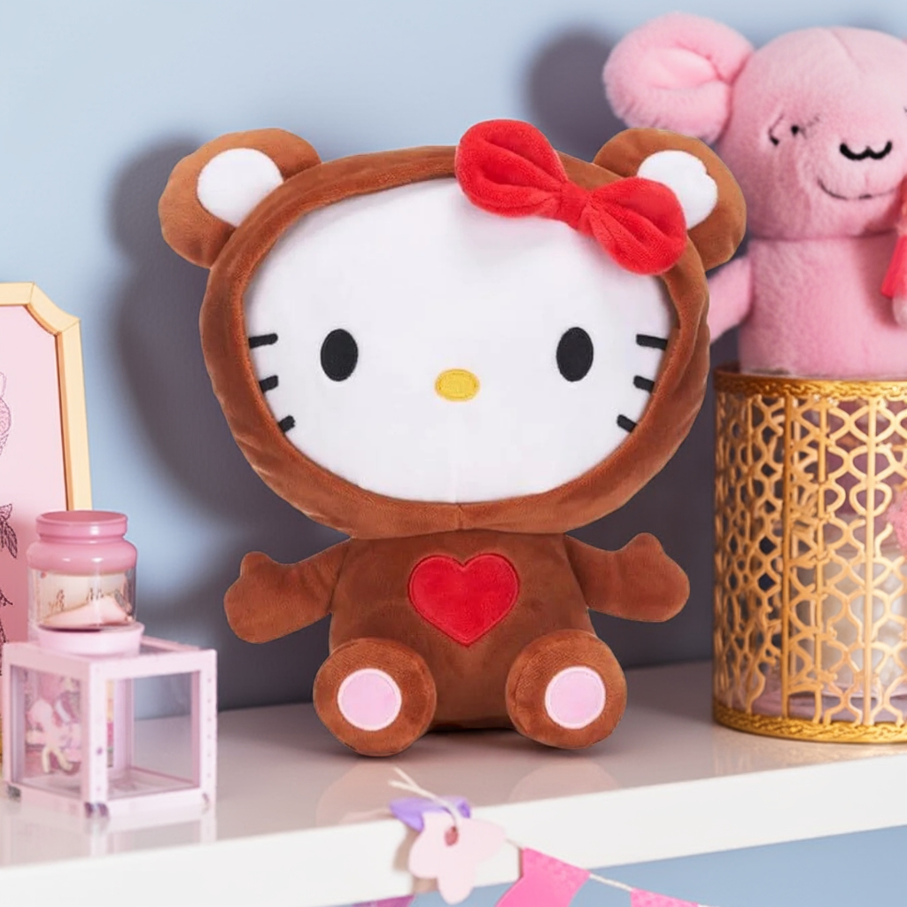Official Sanrio Hello Kitty Kawaii Kingdom Teddy Bear Outfit Soft Plush 10" Toy - Delightful Adventures
