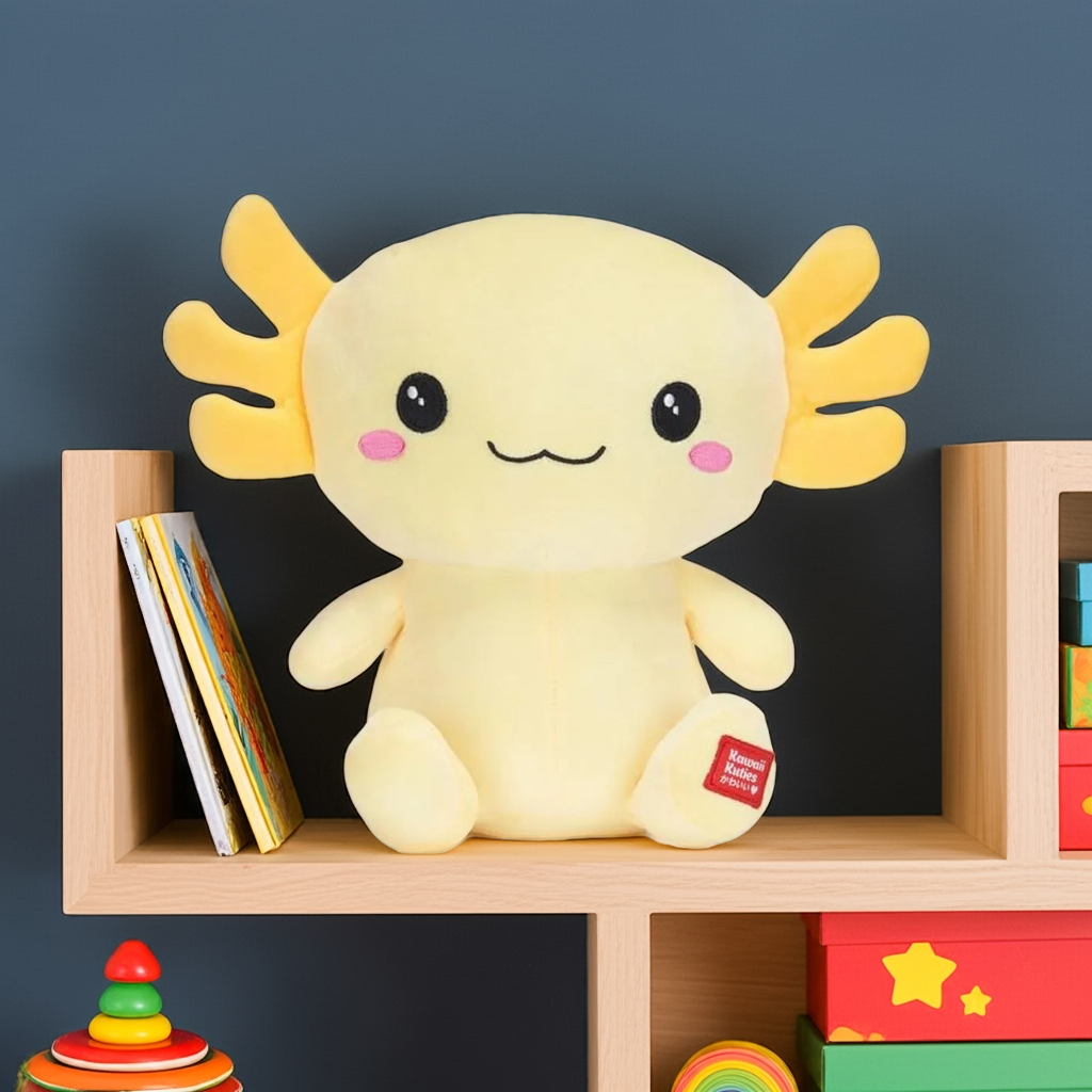 Official Kawaii Kuties Yellow Axolotl Soft Plush - Kai 10"