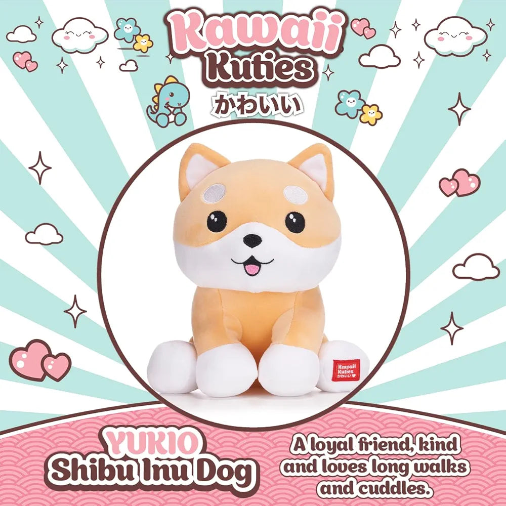 Official Kawaii Kuties Shibu Inu Dog Soft Squishy Plush - Yukio 10"