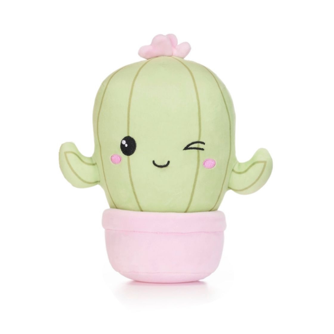 Official Kawaii Kuties Green Potted Cactus Soft Plush - 9.5" - Delightful Adventures