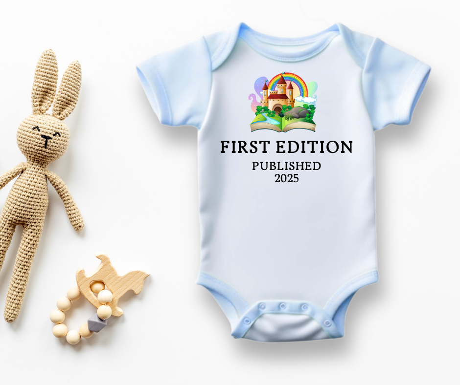 Raglan Baby Grow First Edition 2025 - Blue 3-6M