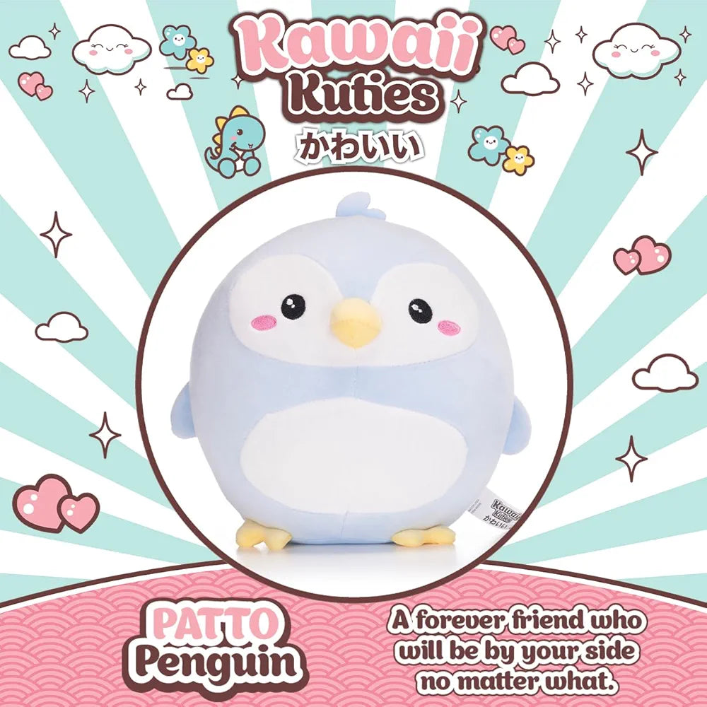 Official Kawaii Kuties Blue Penguin Soft Plush - Patto 10"