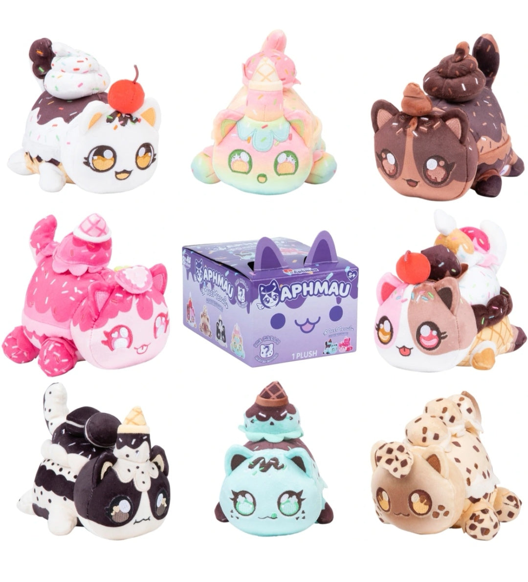 Aphmau Mystery Ice Cream MeeMeows Collectible Cat Plushie