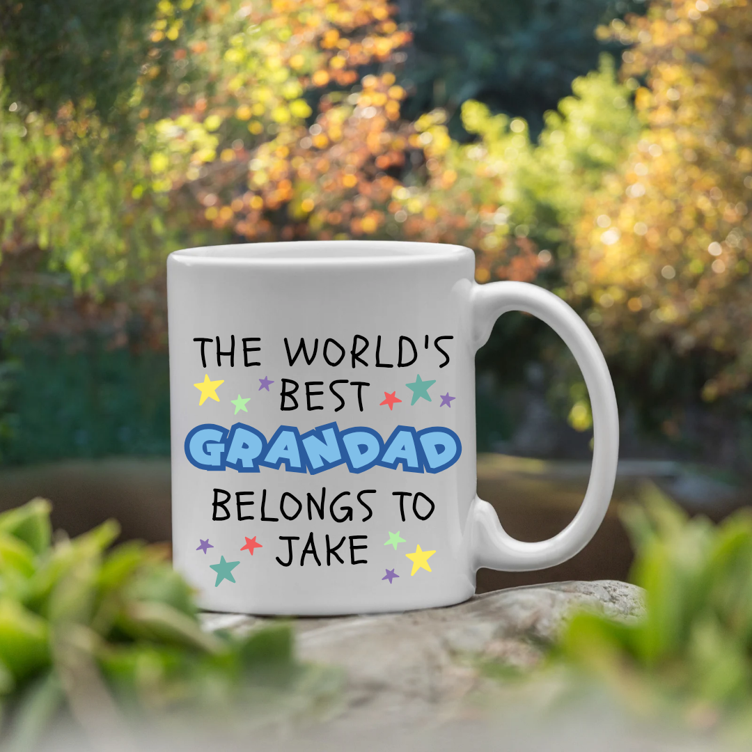 Personalised Fathers Day Mug ANY NAME Dad Belongs To Me 11oz