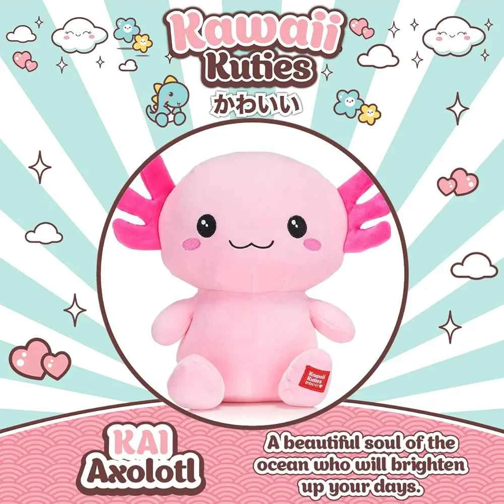 Kawaii Kuties Pink Axolotl Plush - Kai 10"